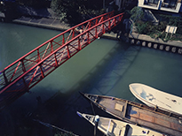 吉野屋の和船と旧新田橋