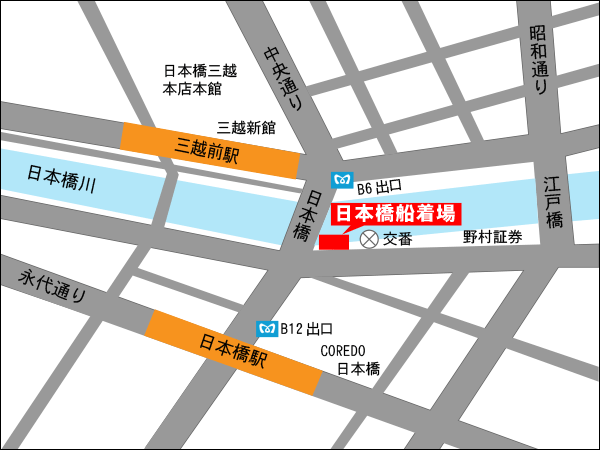 日本橋乗船場の地図