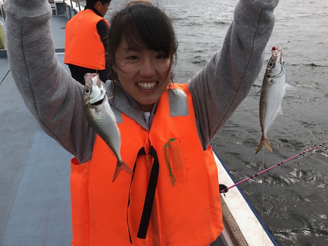 タチウオの反応が25m付近に!